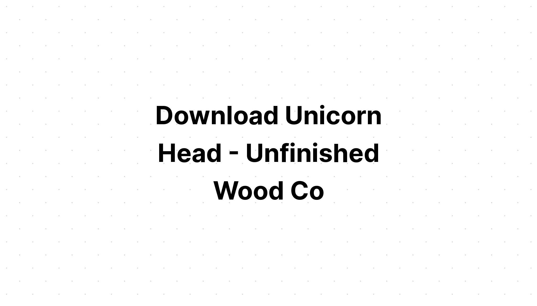 Download Unicorn Head SVG File